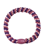 Haarelastiekje - Elastiek & armband - Donker paars/ Roze/ Crème