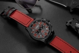 Zijkant Heren Horloge Curren Rood